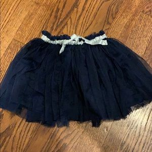 Blue tulle skirt with silver belt 12/18 months